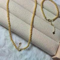 ราคา ชุดเซตไข่มุก shell pearl สีทอง ขนาด4มิล (สร้อยคอ+ข้อมือ) (1734054998160409740)