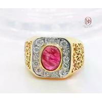 ราคา Ruby & Diamond Statement Ring แหวนทับทิมล้อมเพชรชาย (1733753926604523021)