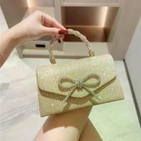 ราคา New Fashion High-End Evening Bag Dress Versatile European and American Style Clutch Crossbody Socialite Diamond-Studded Bow Chain Bag (1734287027936593086)