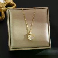 ราคา Korean Style Diamond-Studded Little Swan Titanium Steel Necklace for Women, Elegant and Luxurious with Sparkling Diamond Wing Pendant and Chain (1733607725791610109)