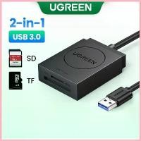 ราคา Ugreen SD Card Reader USB 3.0 Dual Slot Flash Memory Card Reader TF SD Micro SDXC SDHC MMC RS-MMC Micro SDXC Micro SDHC UHS-I สําหรับ Mac Windows Linux Chrome อ ่ าน 2 การ ์ ด Simultane จัดส่งจากกทม (
