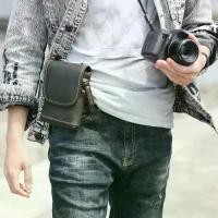 ราคา Retro Mini Crazy Horse Leather Shoulder Crossbody Small Bag Men's Chest Bag Original Head Layer Cowhide Mobile Phone Bag Waist Bag (1734289562374080100)