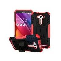 ราคา เคสสำหรับ Asus Zenfone 2 Laser 5.0 นิ้ว ZE500KL, เคสกันกระแทก, เคสนิ่ม, เคสแข็งสองชั้น, โหมดขาตั้ง (1729926455630007180)