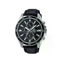 ราคา Casio Edifice Chronograph นาฬิกาข้อมือผู้ชาย สายหนังสีดำ รุ่น EFR-546L-1A-Black (1734441289036235928)