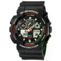ราคา Casio G-shock นาฬิกาข้อมือ รุ่น GA-100-1A4V ( Black/Red ) (1734441337922421912)
