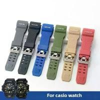 ราคา สายนาฬิกาซิลิโคน สำหรับ Casio G-Shock สีฟ้า แดง เขียว มีให้เลือก สายรัด มีให้เลือกทั้งรุ่น Big Mud King GWG-1000GB และสีดำ Resin สีทอง ป้องกันภูมิแพ้ (1732762816345048097)