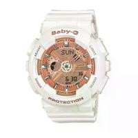 ราคา CASIO รุ่น BABY-G BA-110-7A1 BA-110 สีขาว เงา จอ pink gold สินค้าใหม่ ของแท้ รับประกันศูนย์ CMG 1 ปี (1733109088824166290)