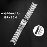 ราคา สายนาฬิกา, เหมาะสำหรับ Casio Edifice EF-524 นาฬิกา, สแตนเลสแข็ง 22 มม., สร้อยข้อมือผู้ชาย, สายนาฬิกาโลหะ, สีเงิน, เข็มกลัดนิรภัย, สายรัดข้อมืออุปกรณ์เสริม EF524D (1732855405434930955)