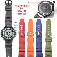 ราคา สายนาฬิกาสำหรับ Casio SGW 100/SGW100 สำหรับผู้ชาย สายสำรอง วัสดุเรซิน กันน้ำ เหมาะสำหรับกีฬา พร้อมตัวล็อกแบบเข็มและยาง (1734405947248969295)