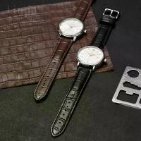ราคา สายหนังกันน้ำ, หนังวัว, สำหรับ Tissot Tianwang DW Casio Longines Seiko CK, สีน้ำตาลและสีดำ, อุปกรณ์เสริม, ขนาด 18 20 21 มม. (1732708865920500769)