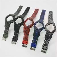 ราคา ชุดสายรัดแบบบูรณาการสไตล์ทหารลายพราง| สายนาฬิกาทดแทนเรซินพรีเมียมสำหรับ Casio G-SHOCK GA100 GA110 GA12 (1734124475167114466)