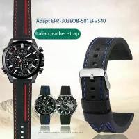 ราคา สายหนังสำหรับ Casio EFR-303CL และ EFV-540 Seagull Ocean Star ขนาด 22 มม. (1732029165441943481)