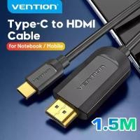 ราคา Vention VT008 สายเคเบิล Type C to HDMI 4K HDMI การเชื่อมต่อโทรศัพท์มือถือ กับหน้าจอ สำหรับ Dell XPS Samsung S9 S8 (1734350243710207072)