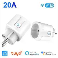 ราคา [COD] Tuya EU 20A Smart Socket Wifi Smart Plug Without Power Monitoring Smart Life APP Remote Control Support Google Assistant Alexa (1733020189483698026)