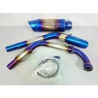 ราคา คอท่อสแตนเลส Mslaz M-Slaz และ R15 ก่อนปี 2017 สีไทเท สำหรับคอท่อ นิ้ว พร้อมปลายท่อ ปลายโค้ง (1733809204759594366)