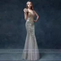 ราคา (M) ชุดเดรสราตรีออกงาน หางปลา เมอร์เมด Mermaid (1734109960395785636)