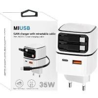 ราคา หัวชาร์จเร็วแบบสายหดได้ 35W เหมาะสำหรับหัวชาร์จแบตสำรองแบบสองช่องของ Huawei และ Apple สำหรับชาร์จโทรศัพท์มือถือ (1734334355649299780)