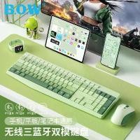 ราคา BOW Dual-mode Wireless Bluetooth Keyboard Mouse External Laptop Tablet iPad Compatible with Huawei Xiaomi Oppo (1733582462465771088)