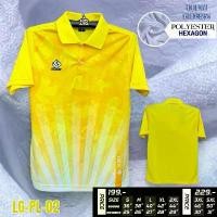 ราคา เสื้อโปโลLG-PL-02 เสื้อคอปกพิมลาย ทรงตรงใส่ได้ชายหญิง เสื้อสีเหลือง (1734371882339108640)