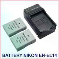 ราคา EN-EL14 \ EN-EL14a Battery and Charger For Nikon D3100,D3200,D3300,D3400,D3500,D5100,D5200,D5300,D5500,D5600,P7700,P7800 (1733987448251844607)