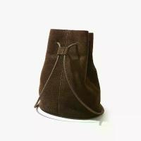 ราคา Highly Mercerized Frosted Cowhide Genuine Leather Women's Bag, Simple Retro High-End Mini Bucket Bag, Commuter Shoulder Handbag (1733955738896402020)