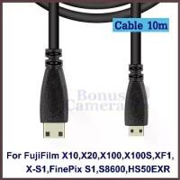 ราคา สาย HDMI 10m ต่อฟูจิ X10,X20,X100,X100S,XF1,X-S1,FinePix S1,S8600,HS50EXR เข้ากับ HD TV,Projector cable for FujiFilm (1734369293589644956)