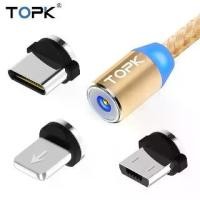 ราคา มาใหม่TOPK สายชาร์จแม่เหล็ก Mini Metal Magnetic Data Cable For ใช้สำหรับ iPhone Type-c Android(มีที่รัดสายชาร์จให้) (1734224909504317087)