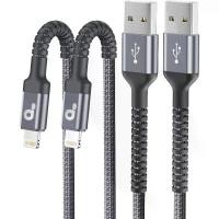 ราคา iPhone Charger Cable 2-Pack 6 Feet (Approx. 1.8m ) Nylon Braided Lightning Data Cable, [Apple MFi Certified] Fast Charging iPhone Charger Cable Compatible with iPhone 14 13 12 11 (1733954719069669126)