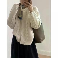 ราคา Yanshuang Sweet Round Neck Buttoned Cable Knit Sweater for Women Autumn Winter Loose Lazy Style Knitted Cardigan Top P2556 (1733390171773305989)