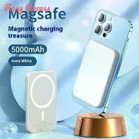 ราคา Portable Battery Pack Fast Charging Wireless Power Bank Charger Magnetic Rose Gold Chamber (1733927651052913950)