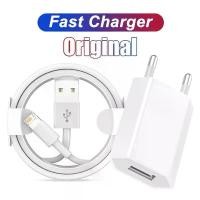 ราคา EU Plug USB Fast Charger สําหรับ iPhone X XR XS 11 12 mini 13 Pro Max 6 6S 7 8 14 Plus SE 5S Rapid ชาร์จสาย USB 1m 1.5m 2m ชุด (1734359229105079497)