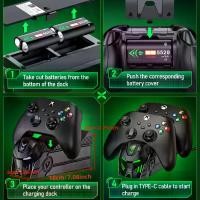 ราคา Xbox One Controller Charger Station, Dual Charging Base with 2 X 5220mwh Rechargeable Battery Pack for Xbox Series S/X/Xbox One X/One S/Elite Controller (1733666413832734086)