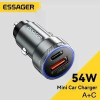 ราคา Certified productsEssager Car Charger 54W LED Usb Type C PD QC 3.0 Fsat for samsung IP Phone 12-24V (1732778488594924953)