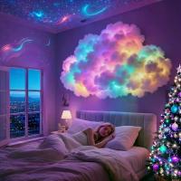 ราคา โคมไฟกลางคืนรูปเมฆ AJK 3D พร้อฟังค์ชั่นซิงค์เพลง ไฟ LED รูปเมฆ RGB สมาร์ท ประดับห้องด้วยสายไฟ โคมไฟติดผนังหรือเพดานใช้พลังงานผ่าน USB เหมาะสำหรับตกแต่งห้องนอน ห้องเกม และปาร์ตี้ (1733202193445652181)