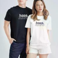 ราคา [เก็บเงินปลายทาง] HAAS เสื้อยืดแขนสั้น unisex Men Women stripe constructional/haas JEANS shsk2587i (1734316314460325573)