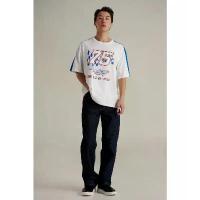 ราคา Mc JEANS เสื้อยืดแขนสั้นผู้ชาย ทรงโอเวอร์ไซส์ คอกลม สีขาว Mc Racing MTTZA91 （Hot sale） (1733647522094810134)