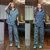 ราคา Jeans Floral Long Sleeve Shirt&Long Pant Set (1734035825609835681)