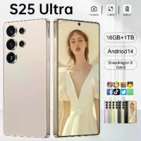 ราคา 【รับประกัน 1 ปี】S25 Ultra 5G 7.3นิ้ว โทรศัพท์มือถือ รองรับ2ซิม Smartphone 4G/5G โทรศัพท์สมา แรม16GB รอม1TB โทรศัพท์ถูกๆ มือถือราคาถูกๆ โทรศัพท์สำห รับเล่นเกม โทรสับราคาถูก โทรศัพ (1732632173390038440)