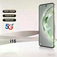 ราคา 【รับประกัน1ปี】ของแท้100% i15สมาร์ทโฟน 6.7นิ้ว 5G เต็มจอ 16GB+1TB รองรับ2ซิม Smartphone 5000mAh มือถือราคาถูก Mobile Android12.0 โทรศัพท์มือถือ โทรศัพท์เล่นเกมลื่น มือถือราคาถูก โ (1733070541009487272)
