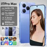 ราคา 【รับประกัน1ปี】ของแท้100% i17pro สมาร์ทโฟน 6.7นิ้ว 5G เต็มจอ 16GB+1TB รองรับ2ซิม Smartphone 5000mAh มือถือราคาถูก Mobile Android12.0 โทรศัพท์มือถือ โทรศัพท์เล่นเกมลื่น มือถือราคาถ (1733012183383246248)