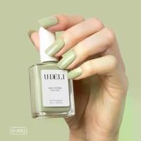 ราคา พร้อมส่ง สีทาเล็บ สีทาเล็บกึ่งเจล U-DELI U-691 Green Vegan Nail Polsih ทาเล็บสวยๆ ยาทาเล็บ สีเล็บเขียวพาสเทล ไม่อบ Pigmetแน่น สีสวย ไร้กลิ่นฉุน (1734207653272585217)