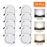 ราคา [COD] 10pcs/Lot LED Downlight 5W 9W 12W 15W Recessed Ceiling Lamp Round LED Panel Down Lights Spotlight For Living Room Lighting (1733044009065875306)