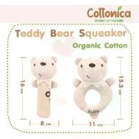 ราคา 【5000+ คนซื้อแบรนด์นี้แล้ว】 ♘Teddy Bear Squeaker*(100%Organic Cotton)เซ็ท2ชิ้นตุ๊กตาเขย่า ตุ๊กตามือจับ ตุ๊กตาหัดจับ เขย่ามีเสียง เสริมพัฒนาการ(I4018)❄ (1734381454371161791)