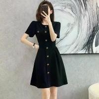 ราคา ลดราคาพิเศษ ชุดเดรสแขนพองสีดำสำหรับผู้หญิง สไตล์เฮปเบิร์น ช่วยกระชับเอว ชุดเดรส A-Line สีดำเล็ก (1733109427751782284)