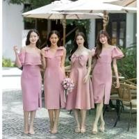 ราคา HER Collection - ชุดงานแต่ง ชุดออกงาน ชุดราตรี ชุดเดรส เดรสออกงาน ชุดออกงานสีชมพู เดรสออกงานสีชมพู (1733107392108726038)