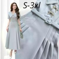 ราคา LD268 ชุดสีฟ้า ชุดเดรส ชุดยาว ชุดวันแม่ เดรสฟ้า งานป้าย (1734010552074732935)