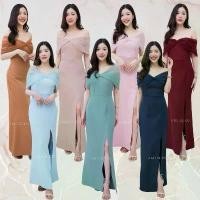 ราคา ชุดไปงานแต่ง เรียบหรู ดูแพง ชุดเดรส ชุดออกงาน NP036 เกรดพรีเมี่ยม เดรสยาว เกาะอกมุ้ง มีฟองน้ำ งานแต่งงาน ชุดราตรี Dress (1733929391013921863)