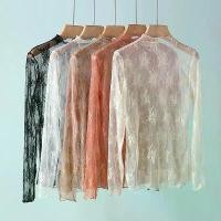 ราคา ใหม่ เสื้อเชิ้ตลูกไม้ดอกไม้ผู้หญิง S-XL ฤดูใบไม้ผลิฤดูใบไม้ร่วง แขนยาว เซ็กซี่ เสื้อตาข่าย คอเต่า เสื้อยืด เสื้อพูลโอเวอร์ (1734276320254592809)