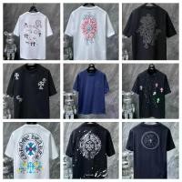 ราคา เสื้อยืดแขนสั้นทรงหลวม แบรนด์อินเทรนด์ข้ามพรมแดน Chrome Hearts พิมพ์หนัก เสื้อยืดคู่รัก เสื้อยืด ขายส่ง 25S (1732830551327934331)