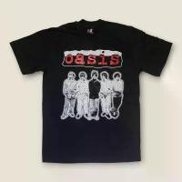ราคา เสื้อยืด Oasis ลายสมาชิกวงยุคแรก ด้านหลังสกรีน Definitely Maybe สไตล์ 90s COD (1733243002599539847)